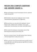 NSG554 2026 COMPLETE QUESTIONS  AND ANSWERS GRADED A&plus; 