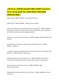 LVN Term 1 UNITEK COLLEGE FINAL EXAM&excl; Final Exam- Term 1 Study Guide For Unitek NEW&excl;&excl; 2025&sol;2026 UPDATED NEW&excl;&excl;