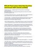 BTE 210 Final &lpar;Latest 2026&rpar; Real Questions and Answers 100&percnt; Correct &lpar;verified&rpar;BTE 210 Final &lpar;Latest 2026&rpar; Real Questions and Answers 100&percnt; Correct &lpar;verified&rpar;