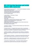 BTE 210 Final Real Questions and Verified Answers 100&percnt; Correct &lpar;A&plus;&rpar;