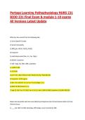 Portage Learning Pathophysiology NURS 231 BIOD 331 Final Exam & module 1-10 exams All Versions Latest Update