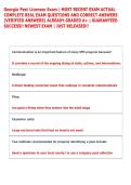 Georgia Pest Licenses Exam &vert; MOST RECENT EXAM ACTUAL  COMPLETE REAL EXAM QUESTIONS AND CORRECT ANSWERS  &lpar;VERIFIED ANSWERS&rpar; ALREADY GRADED A&plus; &vert; GUARANTEED  SUCCESS&excl;&excl; NEWEST EXAM &vert; JUST RELEASED&excl;&excl;   