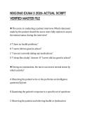 NSG3160 EXAM 3 2026 ACTUAL SCRIPT  VERIFIED MASTER FILE