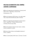 NSG3160 EXAMINATION 2026 VERIFIED  ANSWER COMPENDIUM