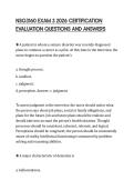 NSG3160 EXAM 3 2026 CERTIFICATION  EVALUATION QUESTIONS AND ANSWERS