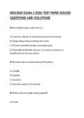 NSG3160 EXAM 3 2026 TEST PAPER SOLVED  QUESTIONS AND SOLUTIONS