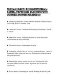NSG3160 HEALTH ASSESSMENT EXAM 4  ACTUAL PAPER 2026 QUESTIONS WITH  VERIFIED ANSWERS GRADED A&plus; 