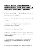 NSG3160 HEALTH ASSESSMENT EXAM 4  COMPREHENSIVE SCRIPT 2026 COMPLETE  QUESTIONS AND CORRECT ANSWERS