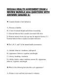 NSG3160 HEALTH ASSESSMENT EXAM 4  REVIEW BUNDLE 2026 QUESTIONS WITH  ANSWERS GRADED A&plus;