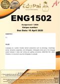 ENG1502 Assignment 1 &lpar;COMPLETE ANSWERS&rpar; 2026 - DUE 16 April 2026
