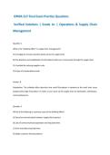 OPMA 317 Final Exam Practice Questions Verified Solutions &vert; Grade A&plus; &vert; Operations & Supply Chain  Management
