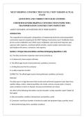 NICET HIGHWAY CONSTRUCTION LEVEL 3 NEW VERSION ACTUAL EXAM QUESTIONS AND CORRECT DETAILED ANSWERS CERTIFIED SENIOR HIGHWAY CONSTRUCTION INSPECTOR &vert; TRANSPORTATION CONSTRUCTION INSPECTION