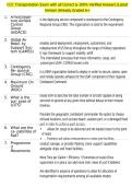 CCC Transportation Exam with all Correct & 100&percnt; Verified Answers &vert;Latest Version &vert;Already Graded A&plus;