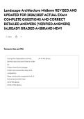 Landscape Architecture Midterm REVISED AND UPDATED FOR 2026&sol;2027 ACTUAL EXAM COMPLETE QUESTIONS AND CORRECT DETAILED ANSWERS &lpar;VERIFIED ANSWERS&rpar; &vert;ALREADY GRADED A&plus;&vert;&vert;BRAND NEW&excl;