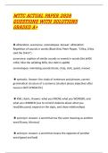 MTTC ACTUAL PAPER 2026 QUESTIONS WITH SOLUTIONS GRADED A&plus;