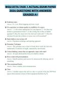 WGU D776 TASK 1 ACTUAL EXAM PAPER 2026 QUESTIONS WITH ANSWERS GRADED A&plus;