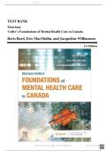 TEST BANK Morrison-Valfre&rsquo;s Foundations of Mental Health Care in Canada Boris Bard&comma; Eric MacMullin&comma; and Jacqueline Williamson 1st Edition &vert;&vert;ISBN&colon;9781771722339