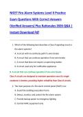 NICET Fire Alarm Systems Level II Practice  Exam Questions With Correct Answers  &lpar;Verified Answers&rpar; Plus Rationales 2026 Q&A &vert;  Instant Download Pdf 