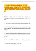 RELATIVITY PROCESSING STUDY GUIDE 2026 COMPLETE QUESTIONS WITH CORRECT SOLUTIONS GRADED A&plus; 