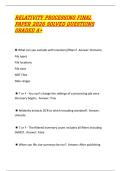 RELATIVITY PROCESSING FINAL PAPER 2026 SOLVED QUESTIONS GRADED A&plus; 