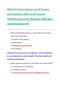 NICET Fire Alarm Systems Level III Practice  Exam Questions With Correct Answers  &lpar;Verified Answers&rpar; Plus Rationales 2026 Q&A &vert;  Instant Download Pdf 