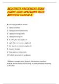 RELATIVITY PROCESSING FINAL PAPER 2026 SOLVED QUESTIONS GRADED A&plus; 