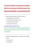 Fire Alarm Installer Licensing Exam Questions  With Correct Answers &lpar;Verified Answers&rpar; Plus  Rationales 2026 Q&A &vert; Instant Download Pdf 