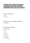 COLORADO POST CERTIFICATION EXAM QUESTIONS AND CORRECT ANSWERS &vert; GUARANTEED PASS&vert; 2026&sol;2027 UPDATED