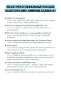 NU 631 PRACTICE EXAMINATION 2026 QUESTIONS WITH ANSWERS GRADED A&plus;