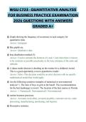 WGU C723 - QUANTITATIVE ANALYSIS FOR BUSINESS PRACTICE EXAMINATION 2026 QUESTIONS WITH ANSWERS GRADED A&plus;