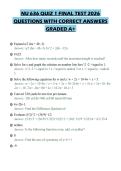 NU 636 QUIZ 1 FINAL TEST 2026 QUESTIONS WITH CORRECT ANSWERS GRADED A&plus;