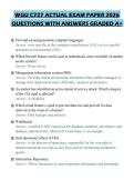 WGU C727 ACTUAL EXAM PAPER 2026 QUESTIONS WITH ANSWERS GRADED A&plus;