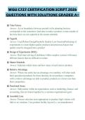 WGU C727 CERTIFICATION SCRIPT 2026 QUESTIONS WITH SOLUTIONS GRADED A&plus;
