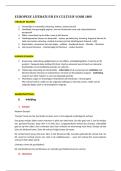 Samenvatting -  Inleiding tot de studie van de Europese literatuur en cultuur&colon; voor 1800 &lpar;B-KUL-F0AA0A&rpar;