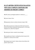 NU 673 MIDTERM CERTIFICATION EVALUATION  TESTS 2026 COMPLETE QUESTIONS AND  ANSWERS 100 PERCENT CORRECT 
