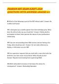 PEARSON RBT EXAM SCRIPT 2026 QUESTIONS WITH ANSWERS GRADED A&plus; 