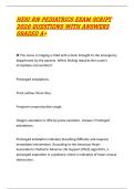 HESI RN PEDIATRICS EXAM SCRIPT 2026 QUESTIONS WITH ANSWERS GRADED A&plus; 