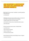 HESI MILESTONE 2 CERTIFICATION TEST 2026 FULL QUESTIONS AND ANSWERS GRADED A&plus;