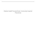 Shadow Health Focused Exam&colon; Community Acquired Pneumonia