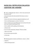 NU518 2026 CERTIFICATION EVALUATION  QUESTIONS AND ANSWERS 