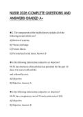 NU518 2026 COMPLETE QUESTIONS AND  ANSWERS GRADED A&plus; 