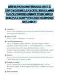 NU545 PATHOPHYSIOLOGY UNIT 7&colon; CHROMOSOMES&comma; CANCERS&comma; BURNS&comma; AND SHOCK COMPREHENSIVE STUDY GUIDE 2026 FULL QUESTIONS AND SOLUTIONS GRADED A&plus;