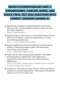 NU545 PATHOPHYSIOLOGY UNIT 7&colon; CHROMOSOMES&comma; CANCERS&comma; BURNS&comma; AND SHOCK FINAL TEST 2026 QUESTIONS WITH CORRECT ANSWERS GRADED A&plus;