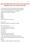 ABC Bartending Test North Carolina Course &lpar;2026&sol;2027&rpar; &ndash; Exam Questions and Correct Answers Study Guide