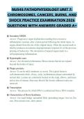 NU545 PATHOPHYSIOLOGY UNIT 7&colon; CHROMOSOMES&comma; CANCERS&comma; BURNS&comma; AND SHOCK PRACTICE EXAMINATION 2026 QUESTIONS WITH ANSWERS GRADED A&plus;