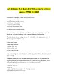 ASE Brakes A5 Test &lpar; Exam 2 &rpar;&vert; With complete solution&vert; Updated RATED A&plus; &vert; 2026