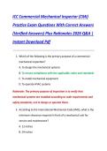 ICC Commercial Mechanical Inspector &lpar;CMI&rpar;  Practice Exam Questions With Correct Answers  &lpar;Verified Answers&rpar; Plus Rationales 2026 Q&A &vert;  Instant Download Pdf 