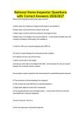 National Home Inspector Questions with Correct Answers 2026&sol;2027