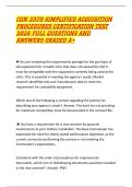 CON 2370 SIMPLIFIED ACQUISITION PROCEDURES CERTIFICATION TEST 2026 FULL QUESTIONS AND ANSWERS GRADED A&plus; 