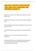 AQA GCSE HISTORY CERTIFICATION TEST 2026 FULL QUESTIONS AND ANSWERS GRADED A&plus;